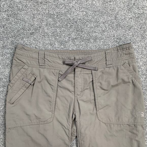 The North Face Pants Womens 6 Grey Nylon Roll Up Stow Pocket Drawstring Hiking - Picture 4 of 16